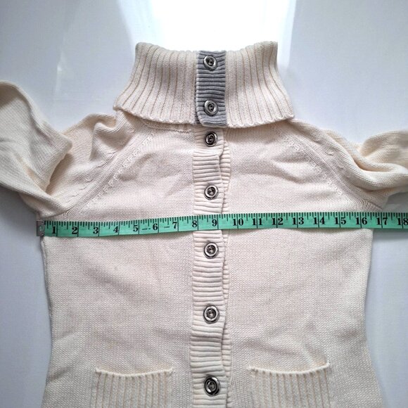 Banana Republic 100% Cotton Cream Cardigan with Pockets - Picture 8 of 8